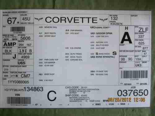 2007 Brickyard Corvette convertible Festival car LOW MILES velocity yellow, image 21