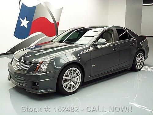 2009 cadillac cts v sedan auto pano sunroof nav 22k mi texas direct auto