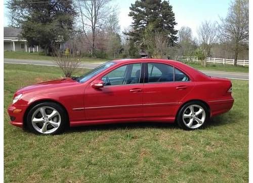 2005 mercedes benz c230 kompressor sedan mars red rare ash leather supercharged