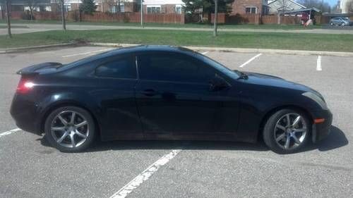 Infiniti g35 sport coupe 6mt, black, leather, manual, brembo, sunroof, garage