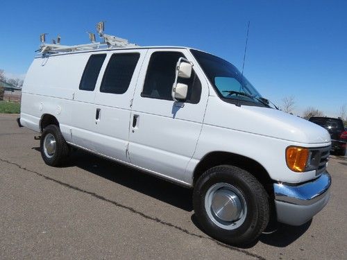 2006 ford e-350 extended cargo van 1 owner fleet xl superduty 5.4 v8 new tires