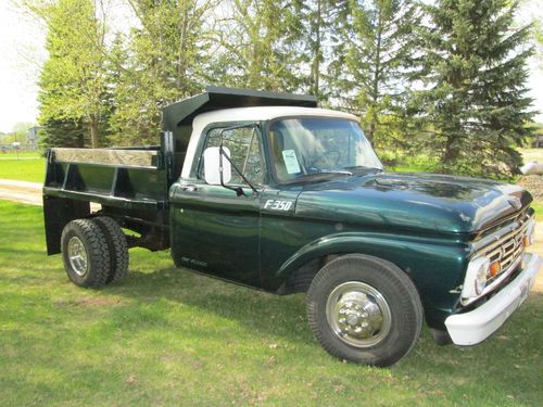 1965 ford f-350 dump truck, green, rare, collector, classic, dually, original