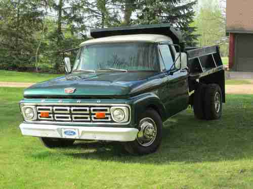 1965 Ford F-350 dump truck, green, rare, collector, classic, dually, original, image 5