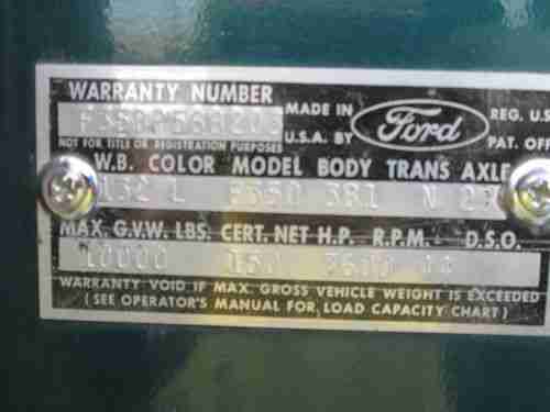 1965 Ford F-350 dump truck, green, rare, collector, classic, dually, original, image 6