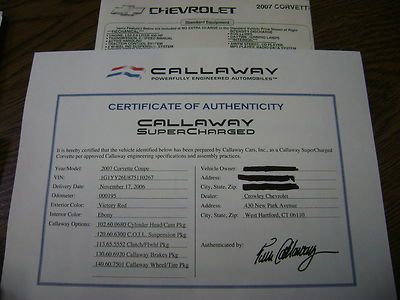 6 speed SC600 1 of 1 Callaway built faster than a Z06 and Supercharged as ZR1, US $55,980.00, image 18