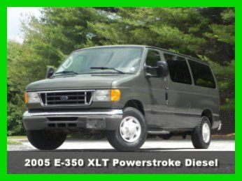 2005 ford e350 xlt super duty 7 passenger van 6.0l powerstroke diesel quad seats