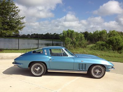 NO RESERVE 1965 Corvette Coupe Matching 327/300 Auto PS PB PW Tele Knock Offs FL, image 2