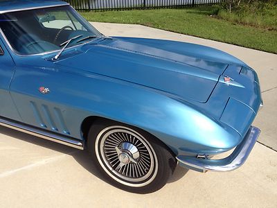 NO RESERVE 1965 Corvette Coupe Matching 327/300 Auto PS PB PW Tele Knock Offs FL, image 3