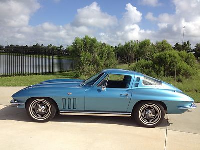 NO RESERVE 1965 Corvette Coupe Matching 327/300 Auto PS PB PW Tele Knock Offs FL, image 20