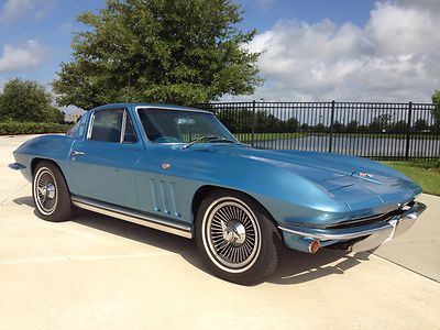 NO RESERVE 1965 Corvette Coupe Matching 327/300 Auto PS PB PW Tele Knock Offs FL, image 70