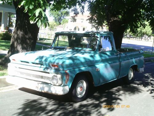 1966 chevy/chevrolet short bed fleetside barn fresh driver with patina