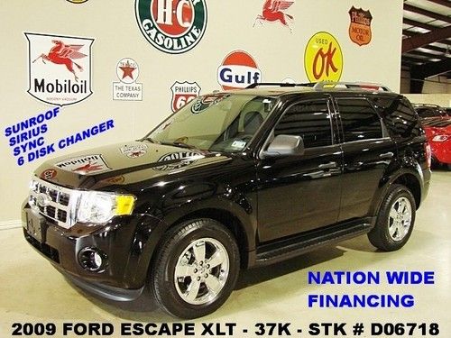 2009 escape xlt,sunroof,cloth,6 disk cd,sync,17in chrome whls,37k,we finance!!