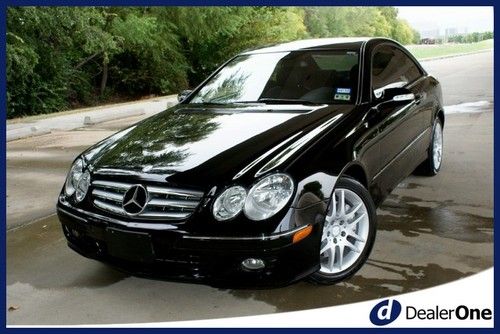 Clk350 coupe, 50k miles, dvd navigation, black/black, 2.95% apr financing!