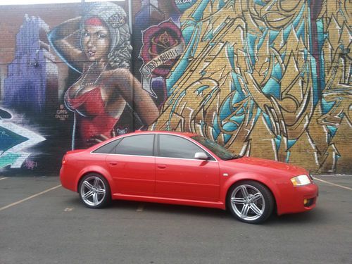 2003 audi rs6 4.2l twin turbo sedan rare misano red with carbon fiber sport pkg!
