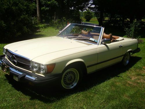 1978 mercedes benz 450 sl convertible plus hard top &amp;storage stand low miles 77k
