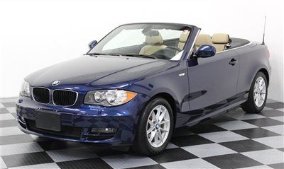 Convertible 2011 bmw 128i deep blue premium cold package sirius bluetooth ipod