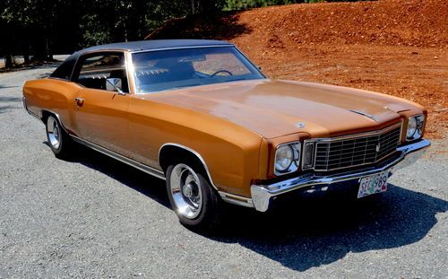 1972 monte carlo bucket seats console tach 350 / 350 low miles very nice car