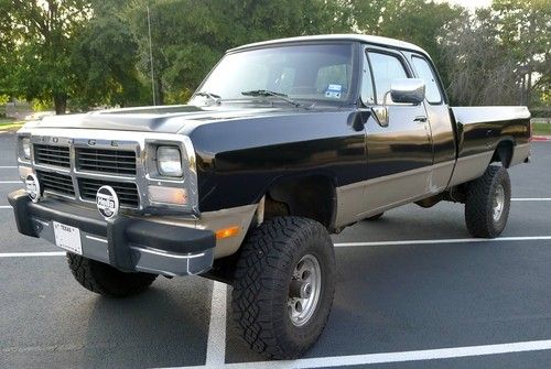 1992 dodge cummins turbo diesel 4x4 manaul 5sp club cab full air bag suspension