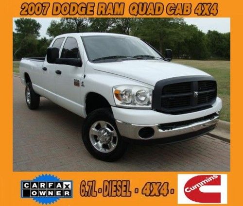 2007 dodge ram 2500 4x4 quad cab long bed cummins turbo diesel clean carfax