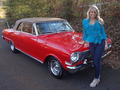 1963 chevy nova convertible v8 auto factory air dual exhaust excellent car l@@k