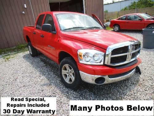 2007 dodge ram 1500 slt quad cab 41,000 miles 30 day warranty 4 door 4.7 v8 red