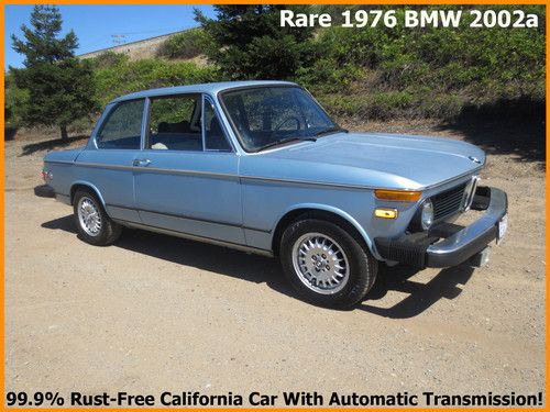 Classic 1976 bmw 2002! last-year 99.9% rust-free california car! rare automatic!
