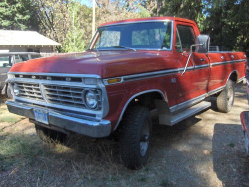 1974 ford f250 4x4, a/c,  no rust california truck, all original