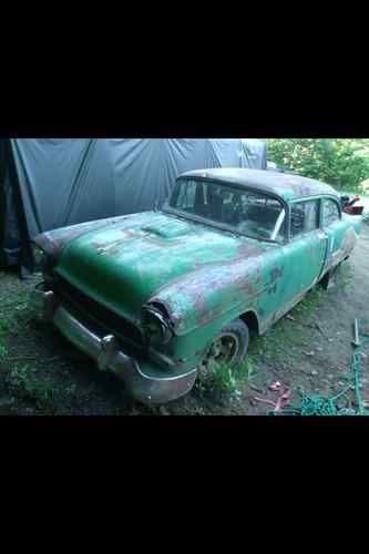 1955 2 door belair with 1955 2 door belair parts car