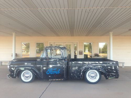 1959 ford truck short bed big back window rat rod hot rod lowrider custom cab