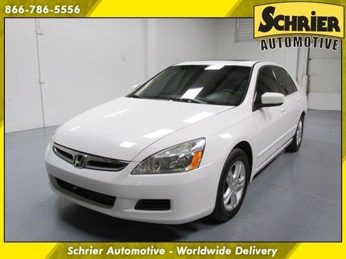 2007 honda accord ex-l white 5 speed manual sunroof satellite radio 6 disc