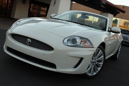 2010 jaguar xk convertible. white/tan. warranty. full service. 1 owner