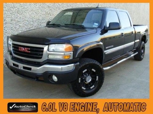 2005 gmc sierra 2500hd crew cab slt 4x4 leather pwer seats tx hwy miles carfax