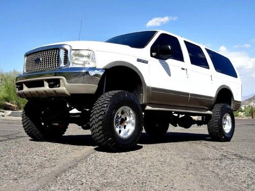 No reserve 2000 ford excursion limited 4x4 lifted tv dvd | rust-free