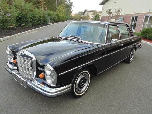 1969 mercedes benz 280 sel black/cognac 71k miles exceptional car must see !!!
