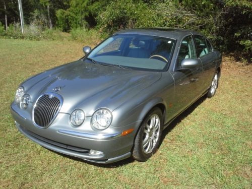 2003 jaguar s type, luxury sedan, 4.2l v8, s-type, excellent mpg, salvage title