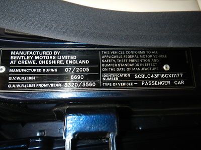 2006 BENTLEY ARNAGE BLUE TRAIN EDITION ONE OF THIRTY BUILT WORLDWIDE, image 81