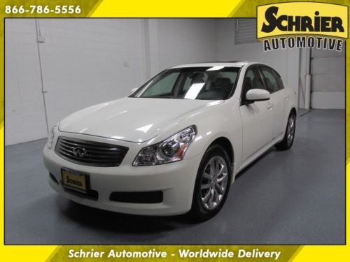 2008 infiniti g35x white navigation back up cam sunroof awd