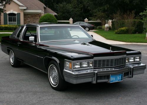 Rare triple black one family survivor -197 cadillac coupe de ville -25k orig mi