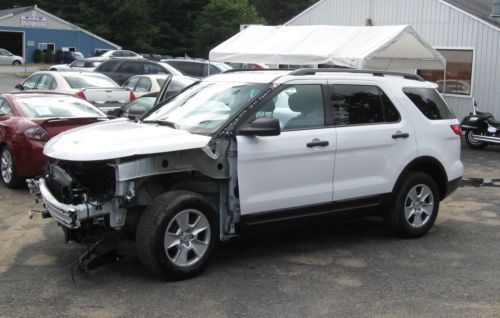 2013 ford explorer salvage title collision front damage only 338 miles 1 owner