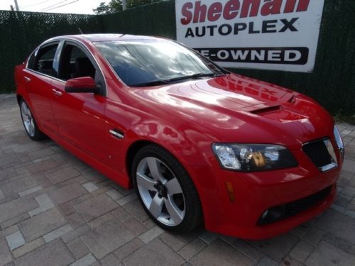 2009 pontiac g8 red one owner leather cruise control power options low miles ac
