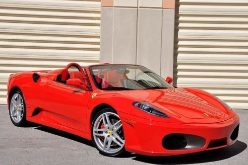 2007 ferrari f430 spider f1 red/red/black daytonas! 6100 miles!!