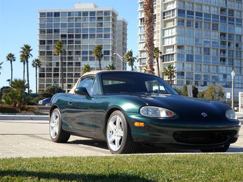 1999 mazda miata dark green black interior 89k miles mx5 nice convertible
