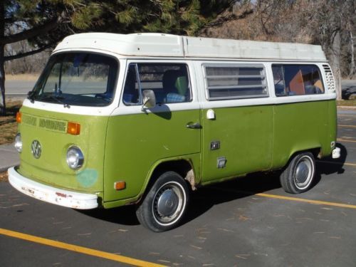 1974 volkswagen westfalia camper van vw poptop 2.0 liter automatic runs &amp; drives