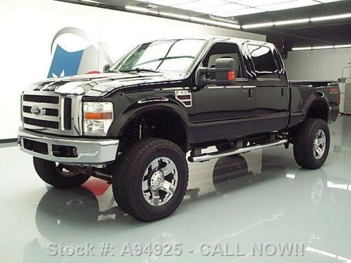 2009 ford f250 crew 4x4 6.4l diesel lifted nav 20&#039;s 56k texas direct auto