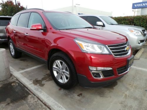 2013 chevrolet traverse lt red gray cloth interior 3rd row seat 7k miles