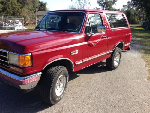 1991 ford bronco custom sport utility 2-door 5.0l silver anniversary edition