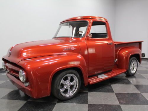 Awesome inferno orange, ford 5.0l v8, 4 wheel dics, restored truck, very clean!