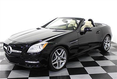 Slk250 sport navigation 13 black/beige 8k miles heated seats sport package navi