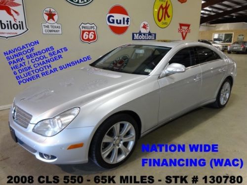 2008 cls550,p1 pkg,sunroof,nav,htd/cool lth,logic7,park sensors,65k,we finance!!