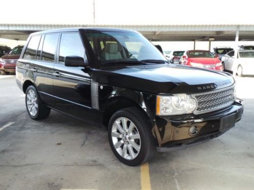 2008 land rover range rover sc supercharged black grey leather 65k miles awd